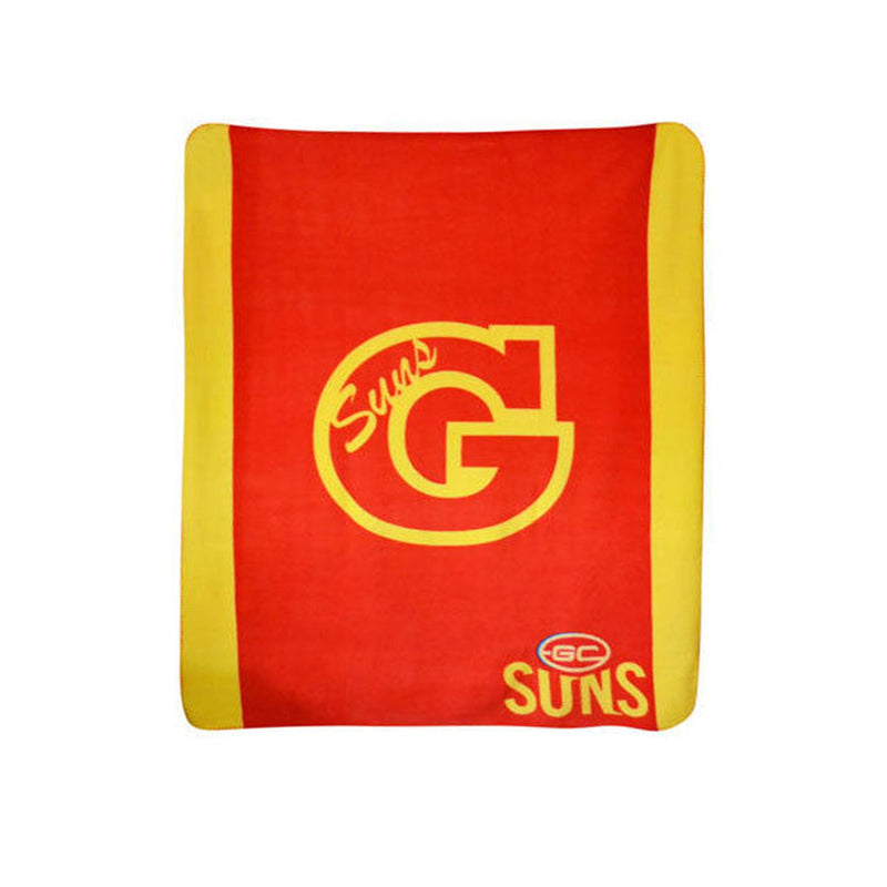 AFL Licensed Polar Fleece Throw Gold Coast Suns Payday Deals