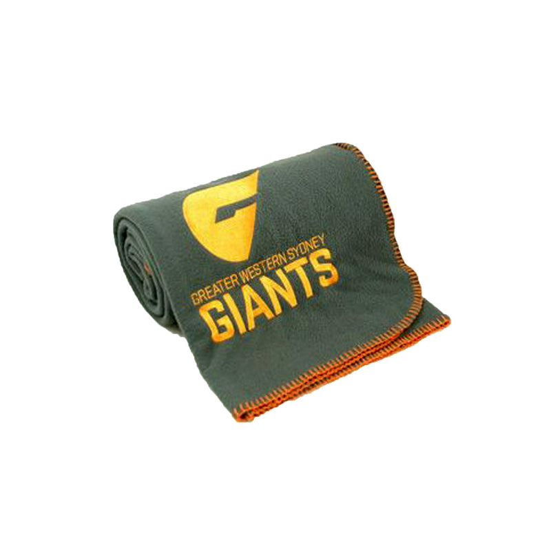 AFL Licensed Polar Fleece Throw GWS Giants Embroidered Payday Deals