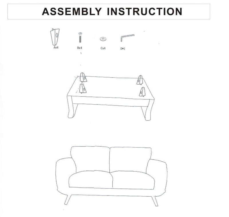 2 Seater Sofa Brown Fabric Lounge Set for Living Room Couch with Solid Wooden Frame