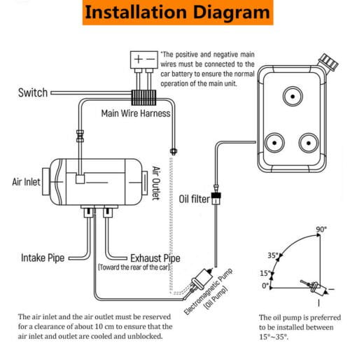 Air Diesel Heater 12V 8KW Thermostat Caravan Motorhome RV Tank Remote Control Payday Deals