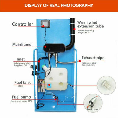 Air Diesel Heater 12V 8KW Thermostat Caravan Motorhome RV Tank Remote Control Payday Deals