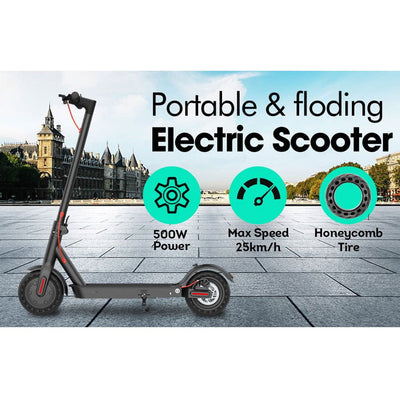 AKEZ M365 Electric Scooter Foldable Motorised Scooter Honeycomb Tires with shock Absorber Black A11E Payday Deals