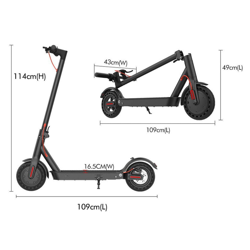 AKEZ M365 Electric Scooter Foldable Motorised Scooter Honeycomb Tires with shock Absorber Black A11E Payday Deals