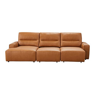 Albany 3 Seater Sectional Chaise Genuine Leather Sofa Bed Payday Deals