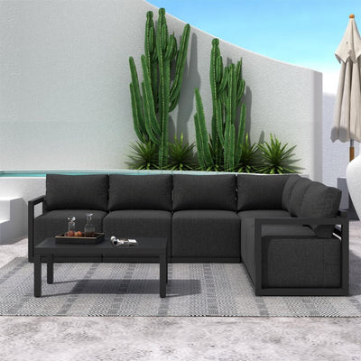 Alfresco Contemporary All-Weather Lounge Set – Charcoal Grey Payday Deals