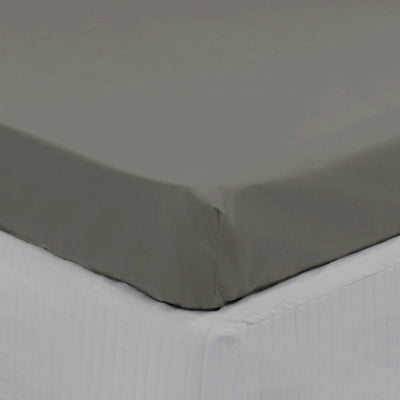 Algodon 300TC Cotton Fitted Sheet Long Single Size Charcoal