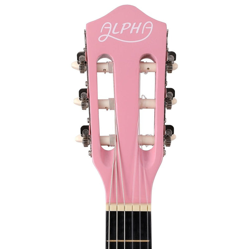 Alpha 34 Inch Classical Guitar Wooden Body Nylon String Beginner Kids Gift Pink Payday Deals