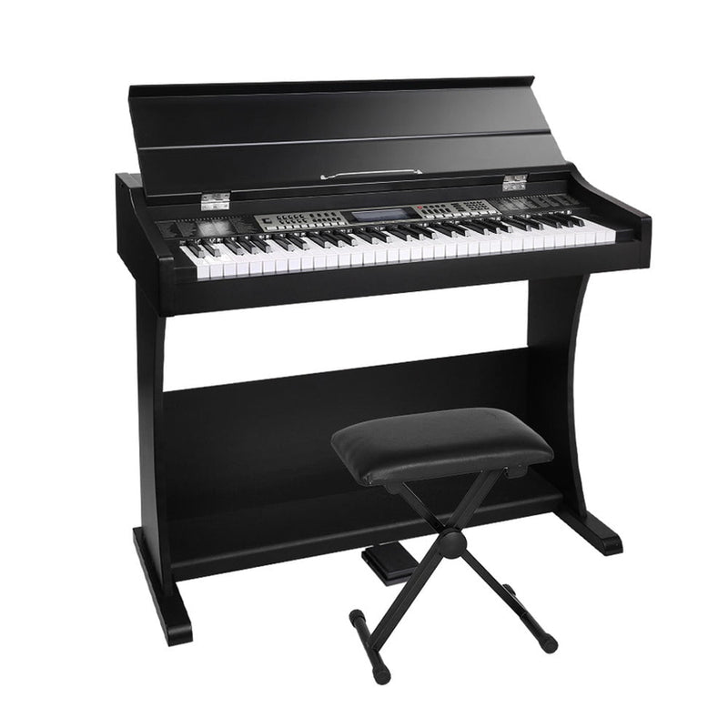Alpha 61 Keys Electronic Piano Keyboard Digital Electric Classical Stand w/ Stool Payday Deals