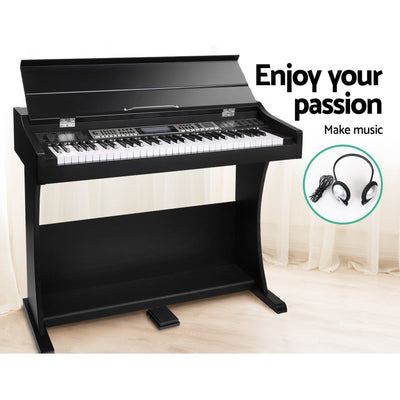Alpha 61 Keys Electronic Piano Keyboard Digital Electric Classical Stand w/ Stool Payday Deals