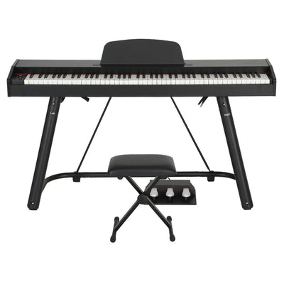 Alpha 88 Keys Electronic Piano Keyboard Digital Electric w/ Stand Stool Weighted Payday Deals