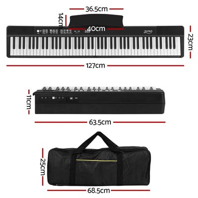 Alpha 88 Keys Foldable Electronic Piano Keyboard Digital Electric w/ Carry Bag Payday Deals