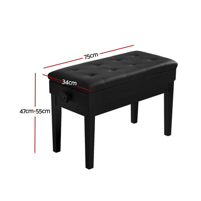 Alpha Piano Bench Stool Adjustable Height Keyboard Seat Payday Deals