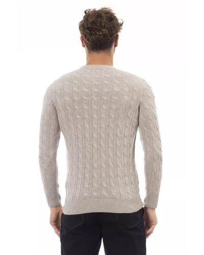 Alpha Studio Men's Beige Viscose Sweater - 46 IT Payday Deals