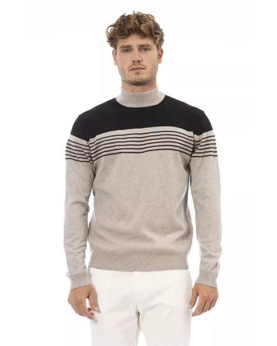 Alpha Studio Men's Beige Viscose Sweater - 48 IT Payday Deals