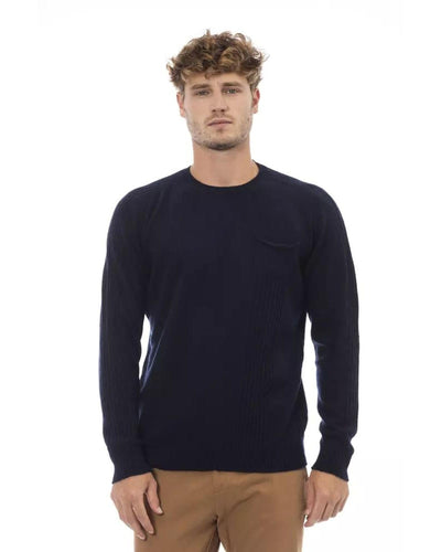 Alpha Studio Men's Blue Viscose Sweater - 46 IT Payday Deals