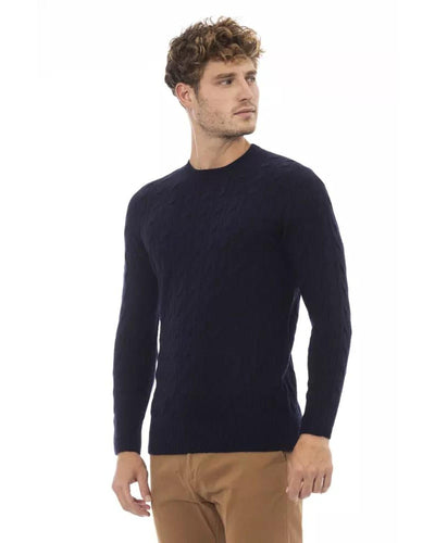 Alpha Studio Men's Blue Viscose Sweater - 46 IT Payday Deals