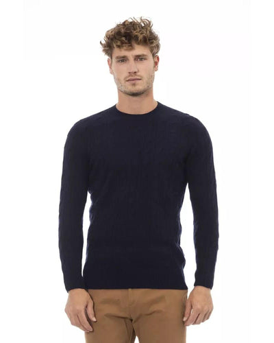 Alpha Studio Men's Blue Viscose Sweater - 48 IT Payday Deals