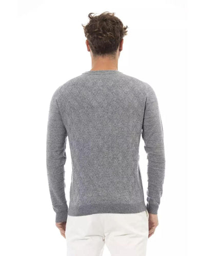 Alpha Studio Men's Gray Viscose Sweater - 48 IT Payday Deals