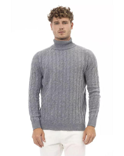 Alpha Studio Men's Gray Viscose Sweater - 50 IT Payday Deals