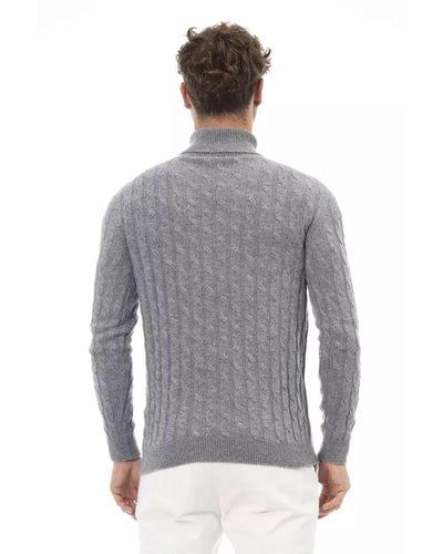 Alpha Studio Men's Gray Viscose Sweater - 50 IT Payday Deals