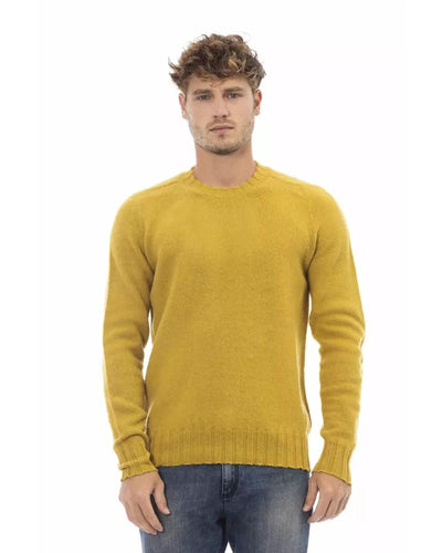 Alpha Studio Men's Yellow Wool Sweater - 52 IT