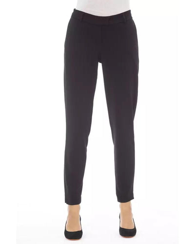 Alpha Studio Women's Black Polyester Jeans & Pant - W40 US Payday Deals