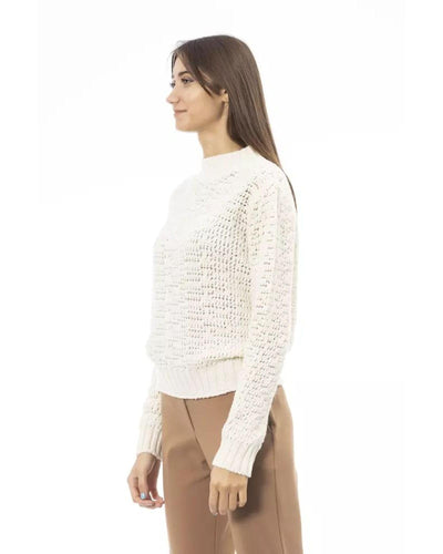 Alpha Studio Women's White Wool Sweater - 42 IT Payday Deals