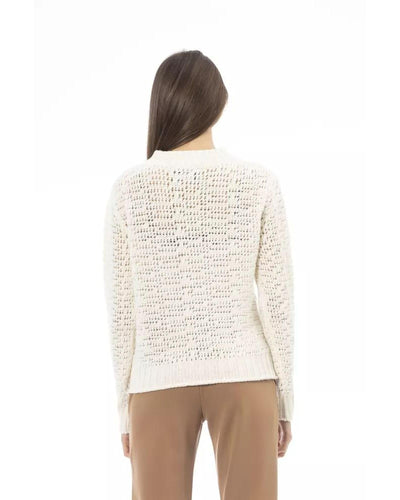 Alpha Studio Women's White Wool Sweater - 42 IT Payday Deals