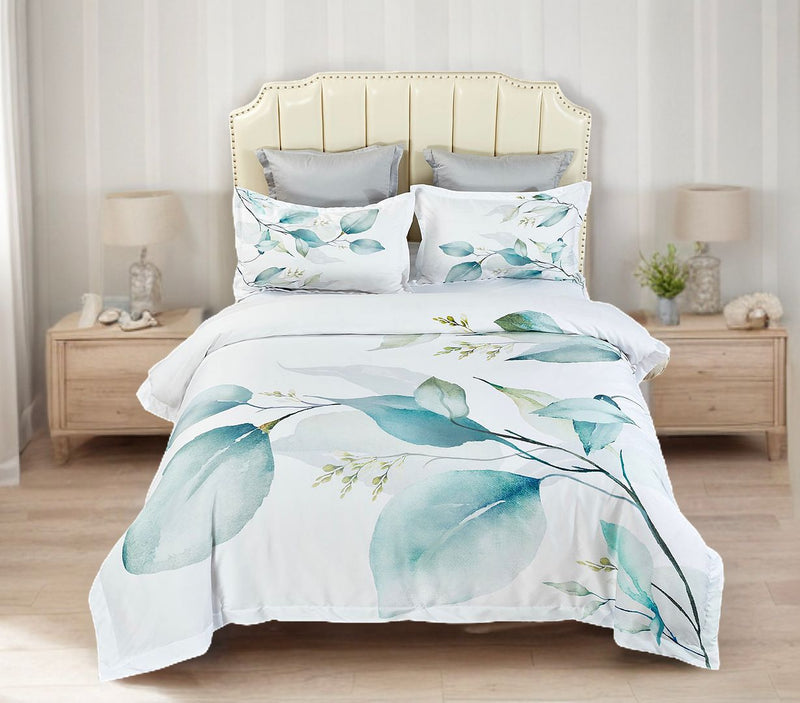 Angelis Leaves Quilt Cover Set - King Size Payday Deals