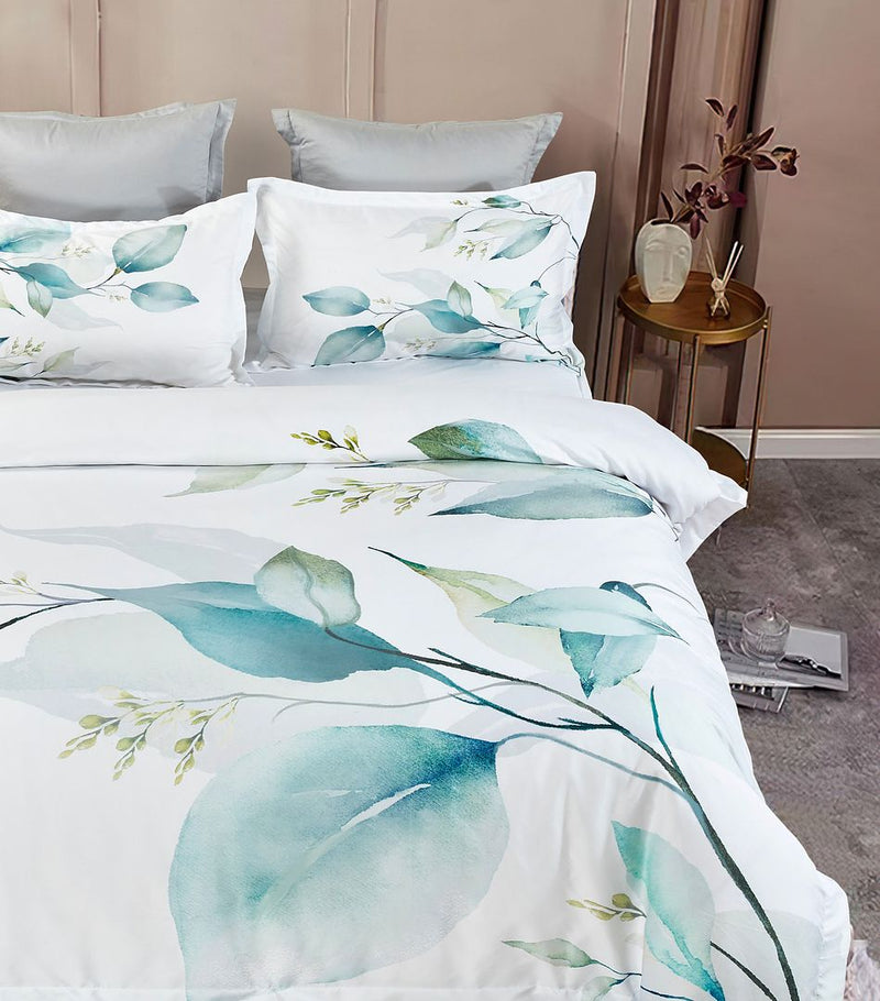 Angelis Leaves Quilt Cover Set - King Size Payday Deals