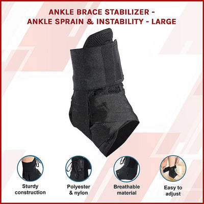 Ankle Brace Stabilizer - Ankle sprain & instability - LARGE Payday Deals