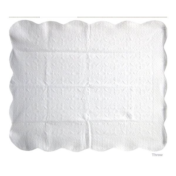 Antique White 100% Cotton Throw Payday Deals