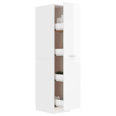 Apothecary Cabinet High Gloss White 30x42.5x150 cm Engineered Wood Payday Deals