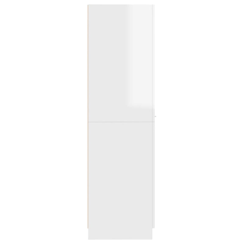 Apothecary Cabinet High Gloss White 30x42.5x150 cm Engineered Wood Payday Deals