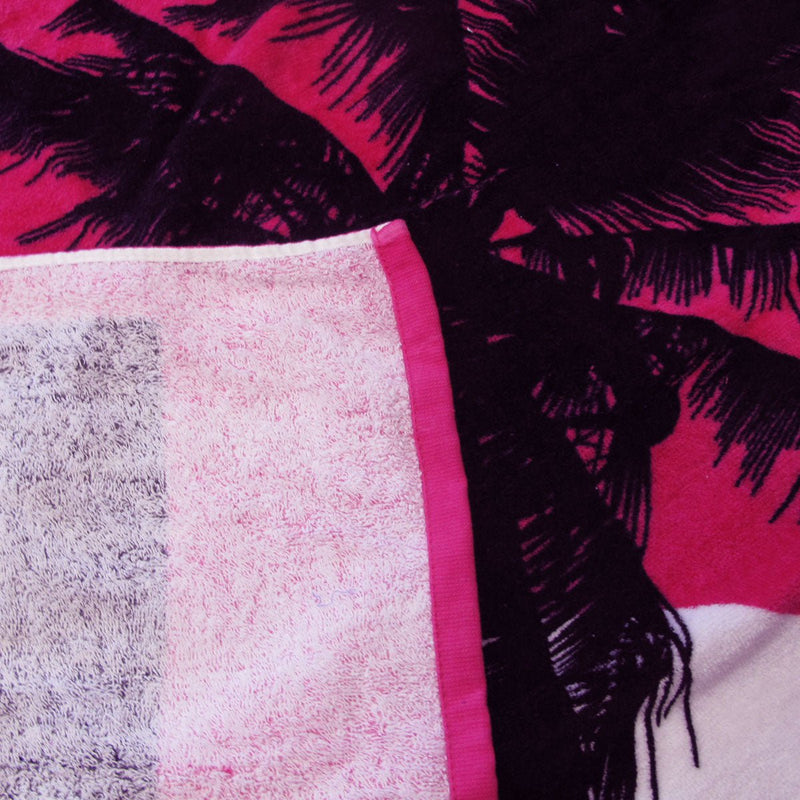 Aqua Blu Bondi Beach Pink 100% Cotton Beach Towel 80 x 150 cm Payday Deals