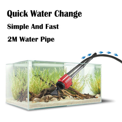 Aquarium Electric Siphon Pump Vacuum Cleaner Fish Tank Clean Water Change Gravel Payday Deals