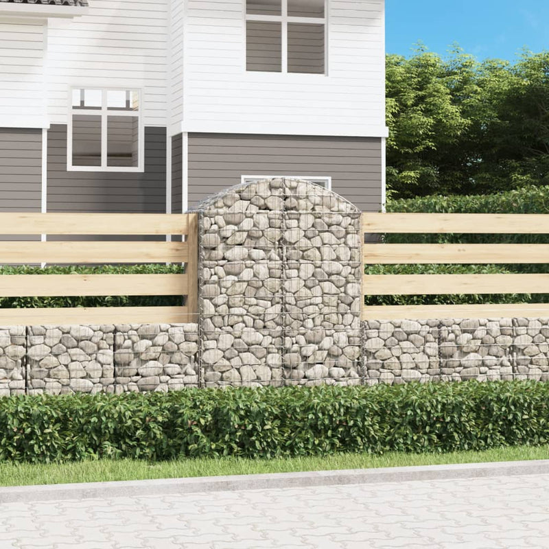 Arched Gabion Basket 100x50x140/160 cm Galvanised Iron Payday Deals