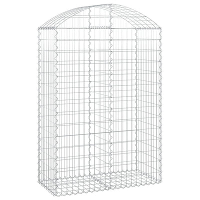 Arched Gabion Basket 100x50x140/160 cm Galvanised Iron Payday Deals