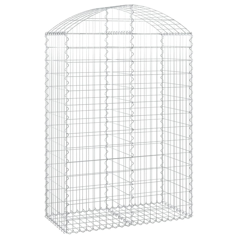 Arched Gabion Basket 100x50x140/160 cm Galvanised Iron Payday Deals