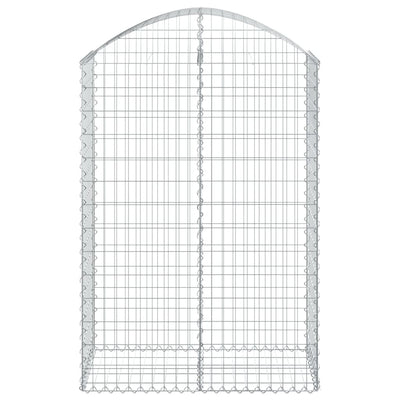 Arched Gabion Basket 100x50x140/160 cm Galvanised Iron Payday Deals
