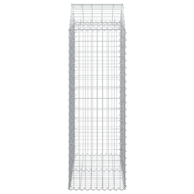 Arched Gabion Basket 100x50x140/160 cm Galvanised Iron Payday Deals
