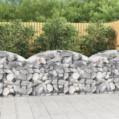 Arched Gabion Basket 150x50x80/100 cm Galvanised Iron Payday Deals