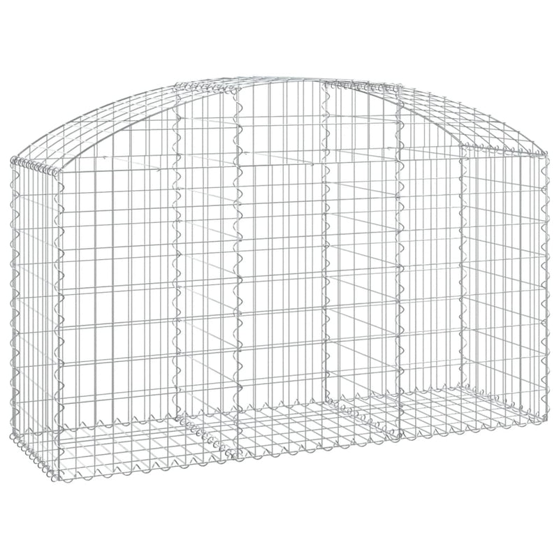 Arched Gabion Basket 150x50x80/100 cm Galvanised Iron Payday Deals