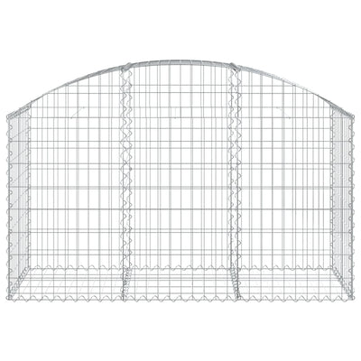 Arched Gabion Basket 150x50x80/100 cm Galvanised Iron Payday Deals