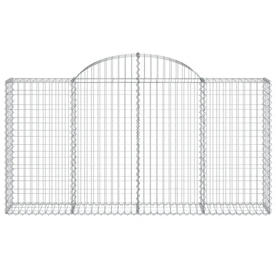 Arched Gabion Basket 200x30x100/120 cm Galvanised Iron Payday Deals