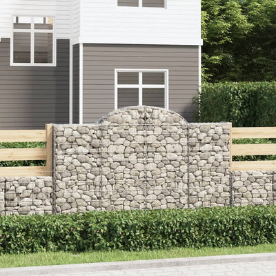 Arched Gabion Basket 200x30x120/140 cm Galvanised Iron Payday Deals