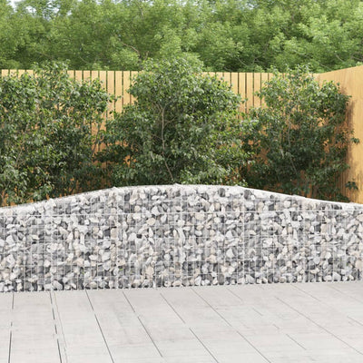 Arched Gabion Baskets 3 pcs 400x30x60/80 cm Galvanised Iron Payday Deals