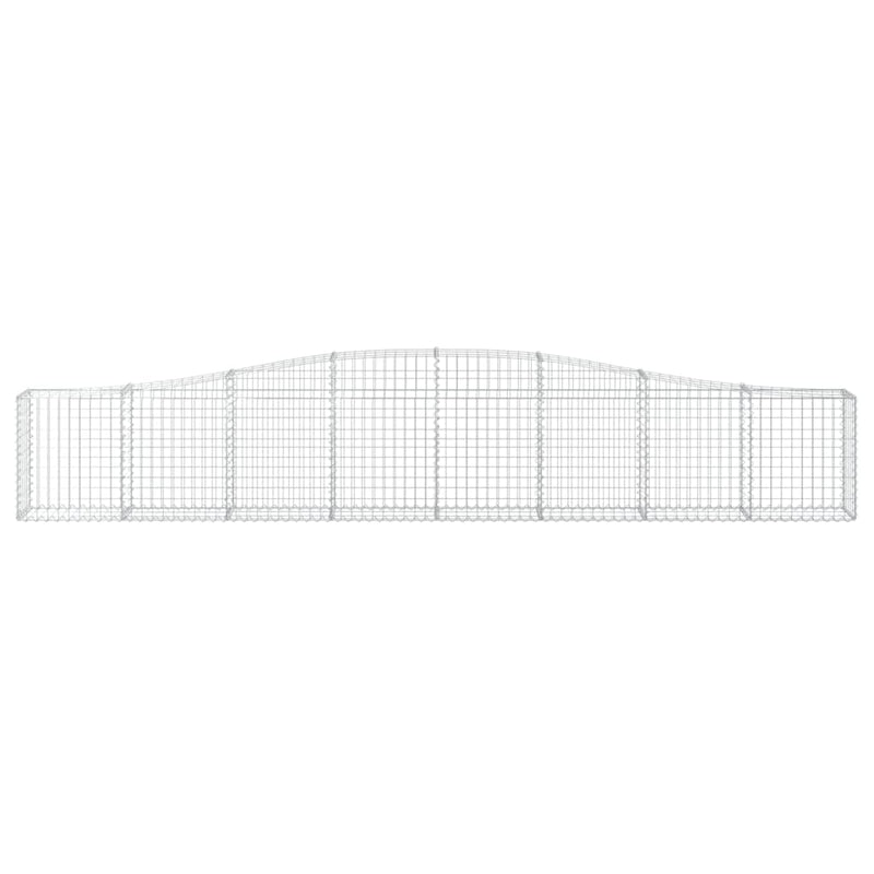 Arched Gabion Baskets 3 pcs 400x30x60/80 cm Galvanised Iron Payday Deals