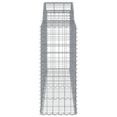 Arched Gabion Baskets 5 pcs 200x50x100/120 cm Galvanised Iron Payday Deals