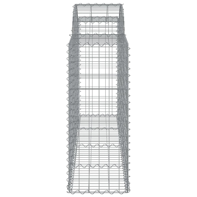 Arched Gabion Baskets 5 pcs 200x50x100/120 cm Galvanised Iron Payday Deals
